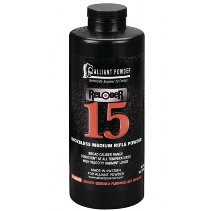 Alliant Reloder 15 Smokeless Medium Rifle Powder (1 Lb Or 5 Lbs)