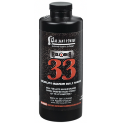 Alliant Reloder 33 Smokeless Magnum Rifle Powder (1 Lb Or 8 Lbs)