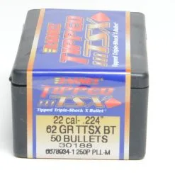 Barnes .224 / 22 62 Grain Tipped Triple-Shock X Boat Tail Bullet (50 Ct.)