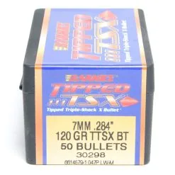 Barnes .284 / 7mm 120 Grain Tipped Triple-Shock X Boat Tail Bullet (50 Ct.)