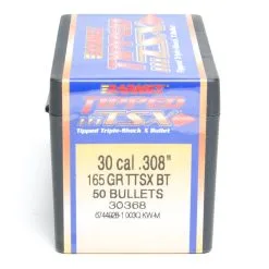 Barnes .308 / 30 165 Grain Tipped Triple-Shock X Boat Tail Bullet (50 Ct.)