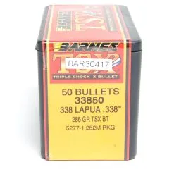 Barnes .338 / 338 285 Grain Triple-Shock X Boat Tail Bullet (50 Ct.)