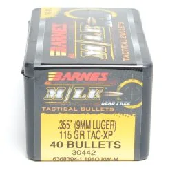 Barnes .355 / 38 115 Grain Tactical X Pistol Bullet (40 Ct.)