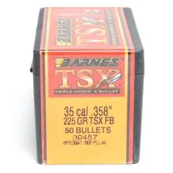 Barnes .358 / 35 225 Grain Triple-Shock X Flat Base Bullet (50 Ct.)