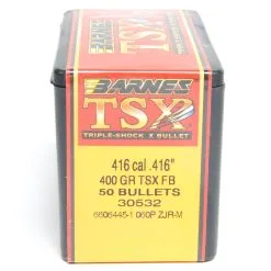 Barnes .416 / 416 400 Grain Triple-Shock X Flat Base Bullet (50 Ct.)