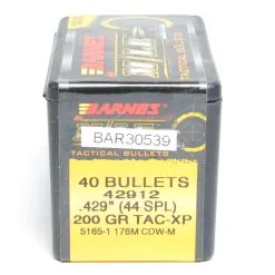 Barnes .429 / 44 200 Grain Tactical X Pistol Bullet (40 Ct.)