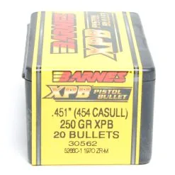 Barnes .451 / 45 250 Grain X Pistol Bullet (20 Ct.)