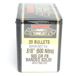 Barnes .618 / 600 Nitro 900 Grain Banded Solids (20 Ct.)