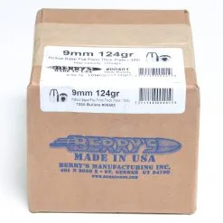 Berrys .356 / 9mm 124 Grain Hollow Base Flat Point Thick Plate (1000 Ct.)