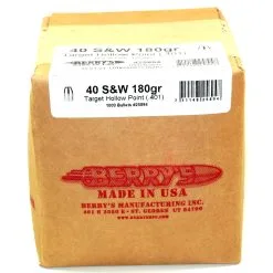 Berrys .401 / 40 180 Grain Hollow Point (1000 Ct.)