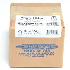 Berrys .356 / 9mm 124 Grain Hollow Point (1000 Ct.)