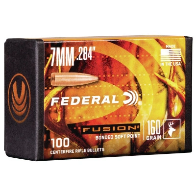 Federal .284 / 7mm 175 Grain Fusion Bonded Soft Point Bullet (100 Ct.)