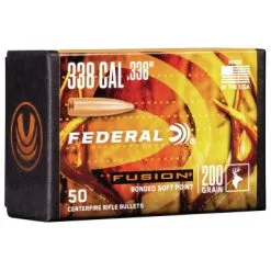 Federal .338 / 338 200 Grain Fusion Bonded Soft Point Bullet (50 Ct.)
