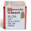 Hornady .204 / 20 32 Grain V-Max (100 Ct.)
