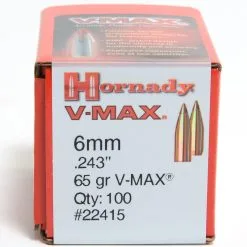 Hornady .243 / 6mm 65 Grain V-Max (100 Ct.)