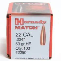 Hornady .224 / 22 53 Grain Hollow Point Match (100 Ct.)