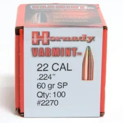 Hornady .224 / 22 60 Grain Soft Point (100 Ct.)