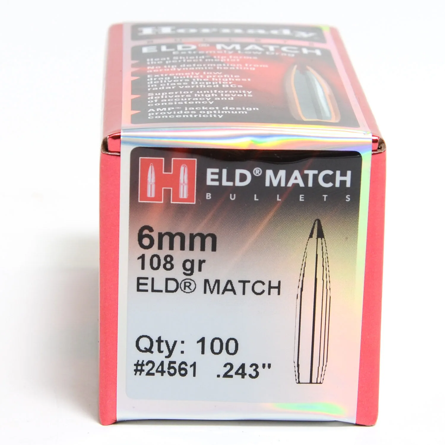 Hornady .243 / 6mm 108 Grain ELD-M (Extremely Low Drag Match) (100 Ct.)
