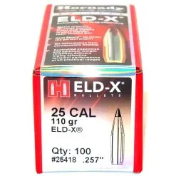 Hornady .257 / 25 110 Grain ELD-X (Extremely Low Drag Hunting) (100 Ct.)
