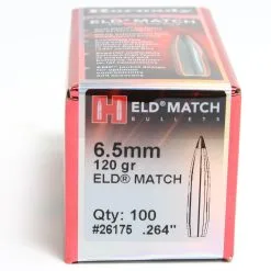 Hornady .264 / 6.5mm 120 Grain ELD-M (Extremely Low Drag Match) (100 Ct.)