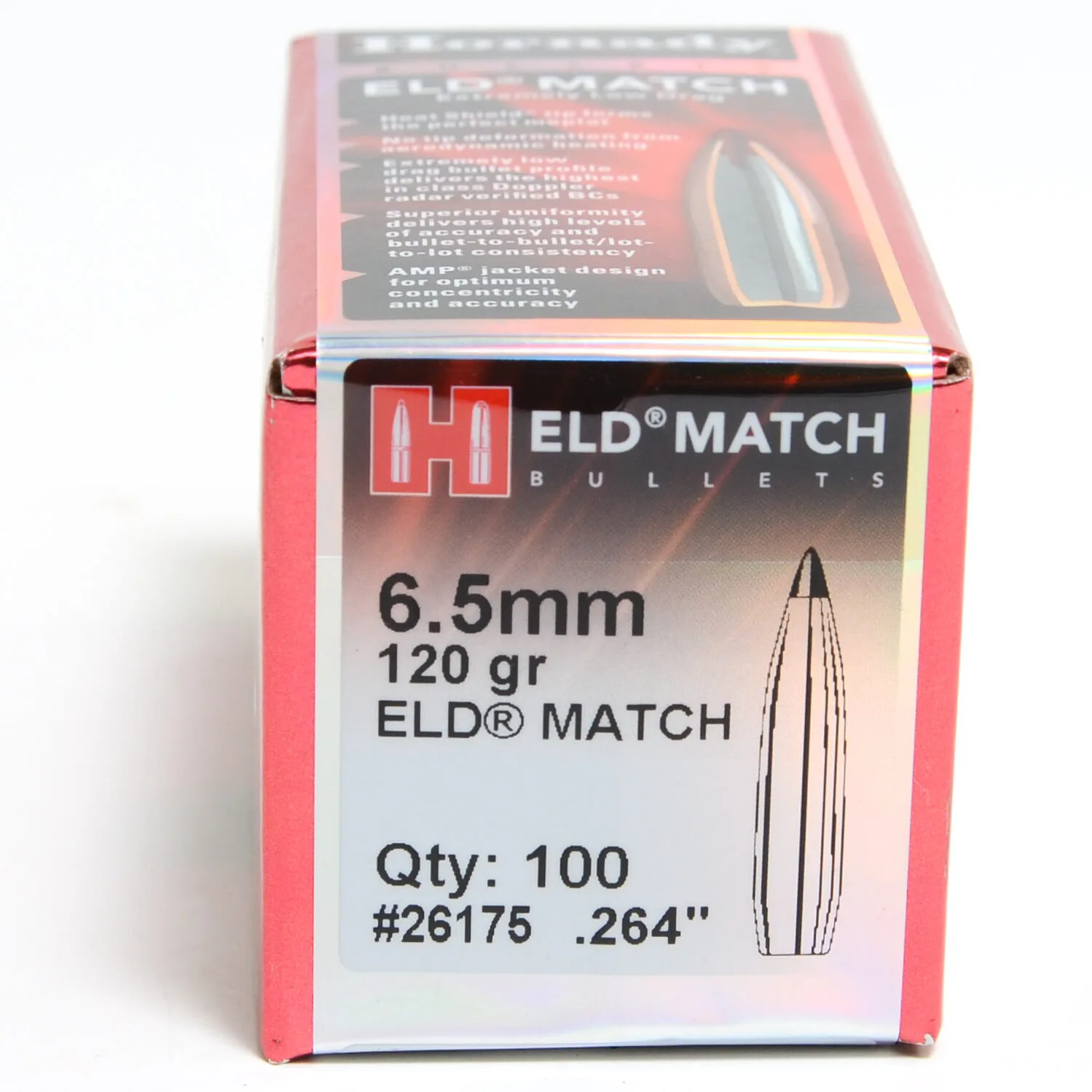 Hornady .264 / 6.5mm 120 Grain ELD-M (Extremely Low Drag Match) (100 Ct.)