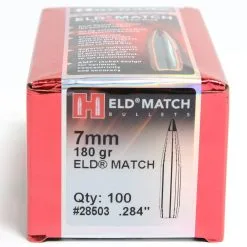 Hornady .284 / 7mm 180 Grain ELD-M (Extremely Low Drag Match) (100 Ct.)