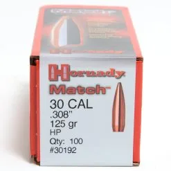 Hornady .308 / 30 125 Grain Hollow Point (100 Ct.)
