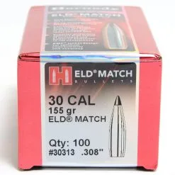 Hornady .308 / 30 155 Grain ELD-M (Extremely Low Drag Match) (100 Ct.)