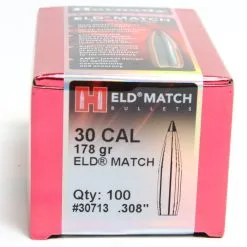 Hornady .308 / 30 178 Grain ELD-M (Extremely Low Drag Match) (100 Ct.)