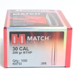 Hornady .308 / 30 208 Grain Hollow Point Boat Tail Match (100 Ct.)