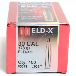 Hornady .308 / 30 178 Grain ELD-X (Extremely Low Drag Hunting) (100 Ct.)
