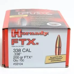 Hornady .338 / 338 200 Grain FTX (Flex Tip) 338 Mar X (100 Ct.)