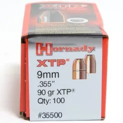 Hornady .355 / 9mm 90 Grain Hollow Point/XTP (eXtreme Terminal Performance) (100 Ct.)