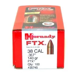 Hornady .357 / 38 140 Grain FTX (Flex Tip) (100 Ct.)