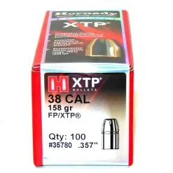 Hornady .357 / 38 158 Grain Flat Point/XTP (eXtreme Terminal Performance) (100 Ct.)