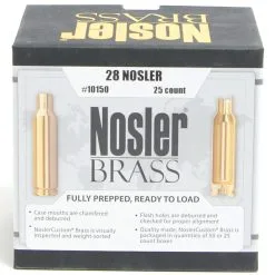 Nosler Unprimed Brass 28 Nosler (25) 18/Cs