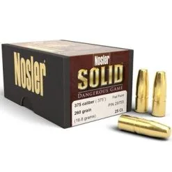 Nosler .375 / 36 260 Grain Flat Point Dangerous Game Solid (25 Ct.)