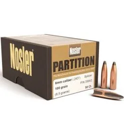 Nosler .243 / 6mm 100 Grain Spitzer Partition (50 Ct.)