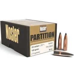 Nosler .257 / 257 120 Grain Spitzer Partition (50 Ct.)