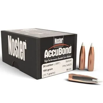 Nosler .308 / 30 180 Grain Spitzer Point Accubond (50 Ct.)