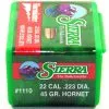 Sierra .223 / 22 45 Grain Hornet Varminter (100 Ct.)