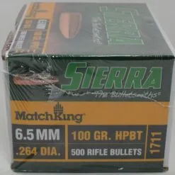 Sierra .264 / 6.5mm 100 Grain Boat Tail Hollow Point MatchKing (500 Ct.)