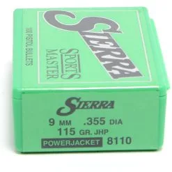 Sierra .355 / 9mm 115 Grain Jacketed Hollow Point (100 Ct.)