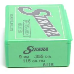 Sierra .355 / 9mm 115 Grain Full Metal Jacket (100 Ct.)