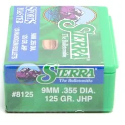 Sierra .355 / 9mm 125 Grain Jacketed Hollow Point (100 Ct.)