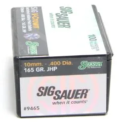 Sierra .400 / 10mm 165 Grain Jacketed Hollow Point V-Crown (100 Ct.)