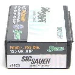 Sierra .355 / 9mm 125 Grain Jacketed Hollow Point V-Crown (100 Ct.)