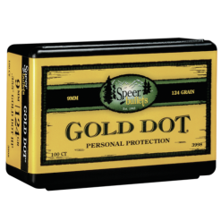 Speer .355 / 9mm 124 Grain Gold Dot Hollow Point (100 Ct.)