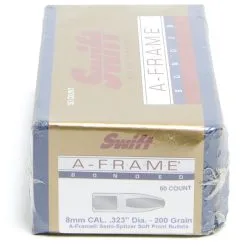 Swift .323 / 8mm 200 Grain A-Frame Semi-Spitzer (50 Ct.)