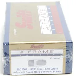 Swift .509 / 500 570 Grain A-Frame Round Nose (50 Ct.)